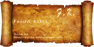 Feicht Kitti névjegykártya